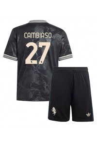 Juventus Andrea Cambiaso #27 Jalkapallovaatteet Lasten Kolmas peliasu 2025-26 Lyhythihainen (+ Lyhyet housut)